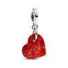 Shining Heart Design Pendant Women Pendant Red Silver 793348C01