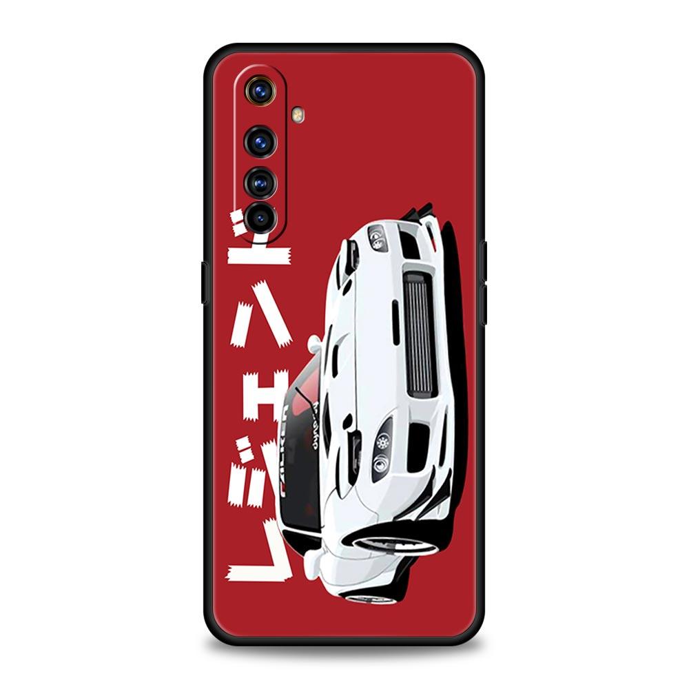 JDM Tokyo Drift Sports Car For Realme GT Neo 2 3 3T Phone Case For Realme 10 9 8 5G 7 6 GT2 Pro Plus 9i 8i C21 C11 C25 C35 Cover