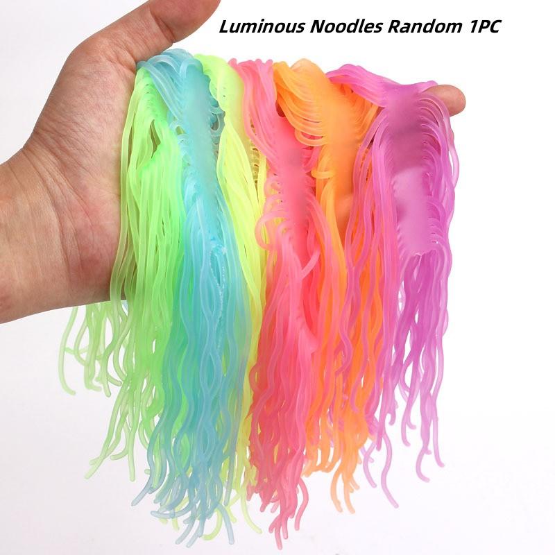 Tpr Spaghetti Leuchtende Italienische Nudel Elastisches Dehnseil Fidget Entlüftungs Dekompression Spielzeug für Kinder Erwachsene Anti Stressabbau
