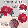 1Pcs Red Blue Peony Flowers Embroidere Patches Applique Clothes Decoration Clothing Accessories Sewing Patches