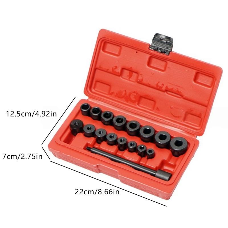 17pc Carbon Steel Clutch Alignment System Tool Set 0.1mm Error Control For 99% Car Models Includes Portable Storage Case
