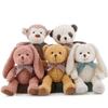 Stuffed Jungle Animal Plush Toy Doll Pp Cotton Pillow Panda Bear Rabbit Monkey