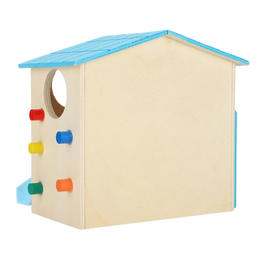 Wooden Hamster Fun House Huts Toy Hamster Exercise Playthings Fun Gym Playground