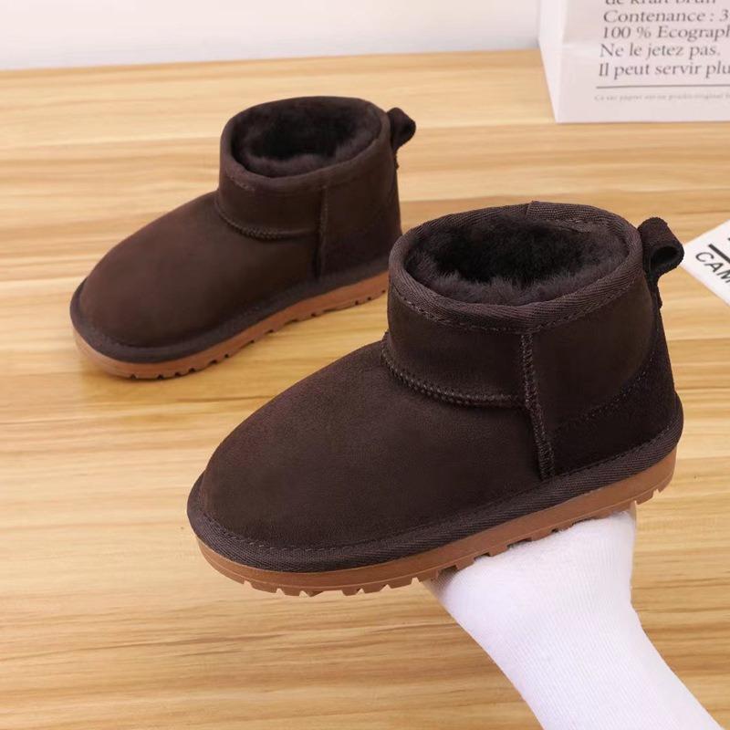 Children's Shearling Winter Boots: Thick Velvet-Lined Snow Boots for Boys & Girls