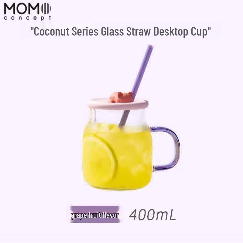 MOMOCONCEPT Coconut Style Glass Straw Cup