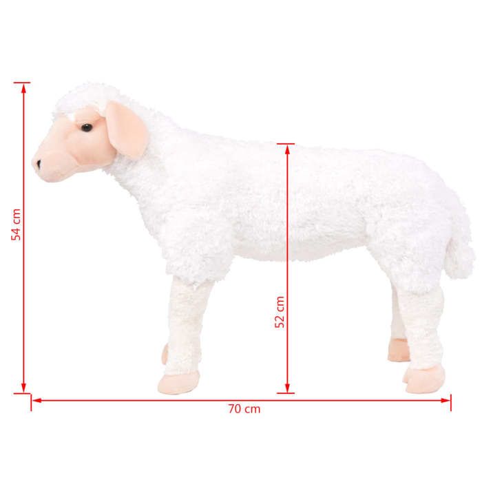 VidaXL Jouet en peluche Mouton Blanc XXL 91341