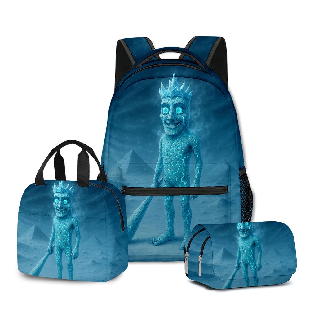 Traditionnel Apprécié Alphabet Lore Conception 3D 3 pièces/Ensemble Sacs pour Apprenant Étudiant Sac à Dos pour Ordinateur de Voyage Sac Bandoulière Sac Repas Pochette à Crayons