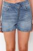 Women's Style Shorts Bermudas High Waist Denim Shorts & Bermudas with Blue Waist Detail