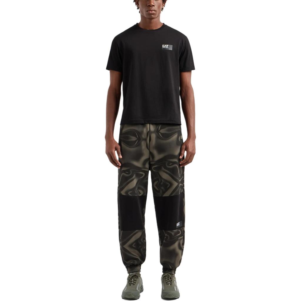 Emporio Armani Ea7 Ss24 Solid Logo Patch Crew Neck Short Sleeve T-Shirt Men Tops Black 6DPT02-PJVPZ-1200