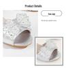 2025 New Girl's Bowknot High Heel Sandals - Princess Style for Outdoor Wear