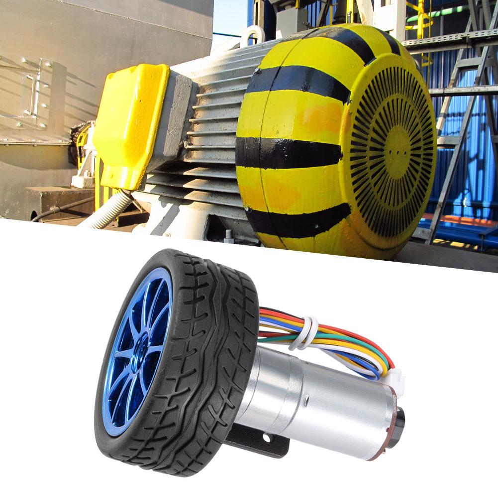 DIY Encoder Gear Motor with Mounting Bracket 65mm Wheel Kit for Smart Car Robot DC6V