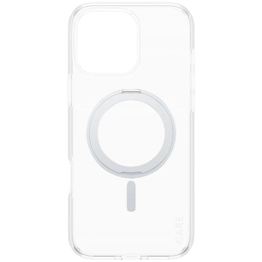 PANZERGLASS Feature Case Transparent W. Silver Kickstand & MagSafe iPhone 16 Pro Max