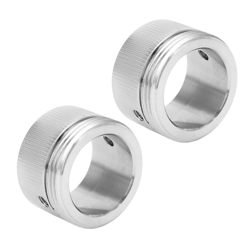 2Pcs Heat Valve Adapter Set 304 Stainless Steel Thermostat RA Adapter with Vertical Stripes Appearance M30 X 1.5