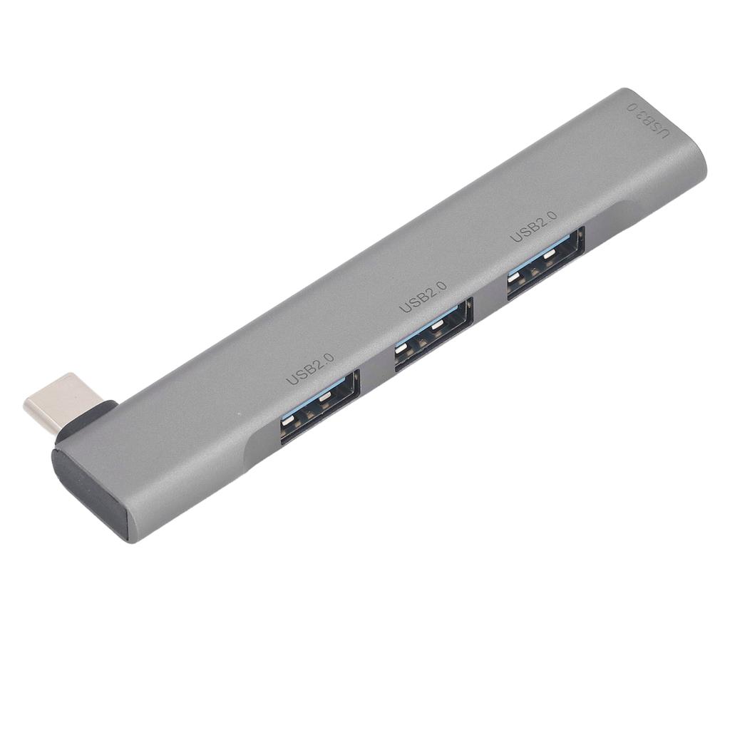 Typ C Hub 4 Ports USB3.0 2.0 5Gbps 480Mbps Aluminiumlegierung Plug and Play Grau USB C Dockingstation für Desktop Laptop