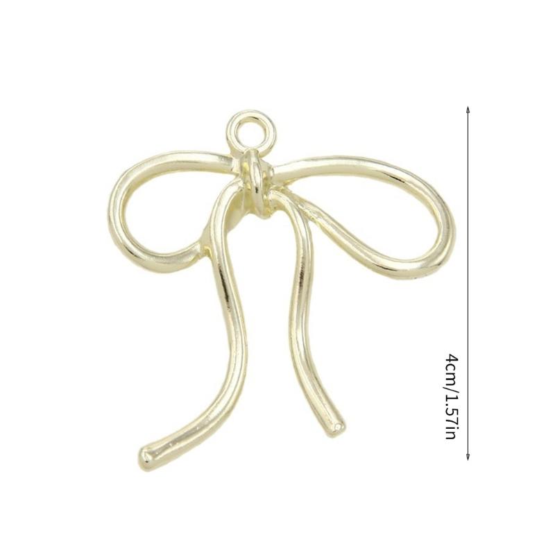 Unique Bowknot Shaped Metal Decorations Jewelry Making Part Earring Pendant Bracelet Necklace Pendant for Jewelry Making