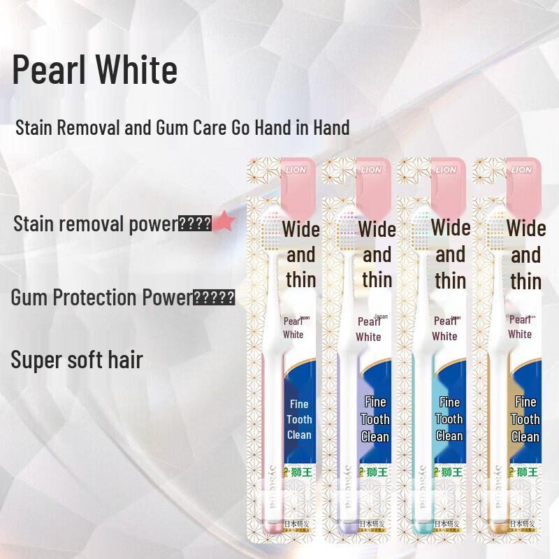 Lion Fine & Clean Pearl White Soft Toothbrush