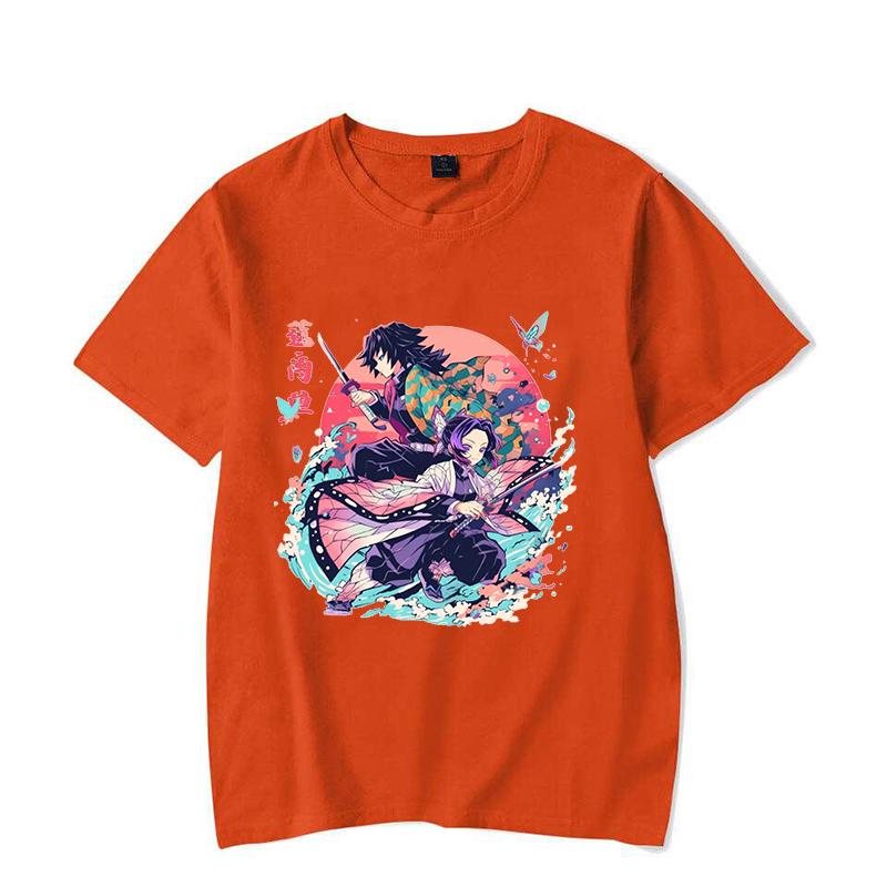 New Anime Kochou Shinobu Tomioka Giyuu Print T Shirts Women Men Casual Round Neck Tees Top Summer Cool Loose Short Sleeve