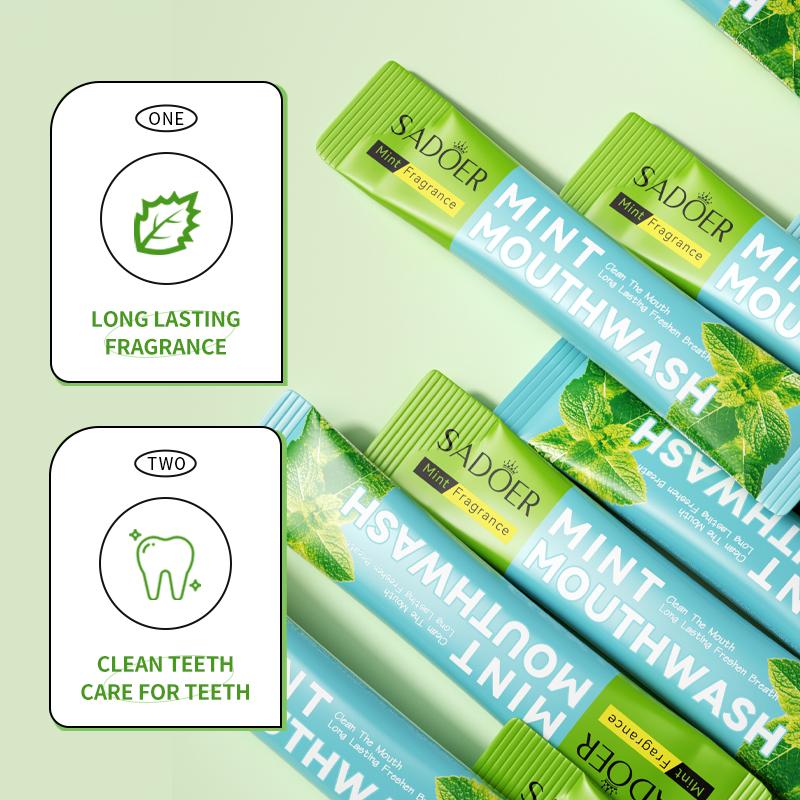 20pcs Fruity Mouthwash Disposable Mouthwash Fresh Breath Long-lasting Aroma Clean Teeth Maintain A Healthy Oral Environment