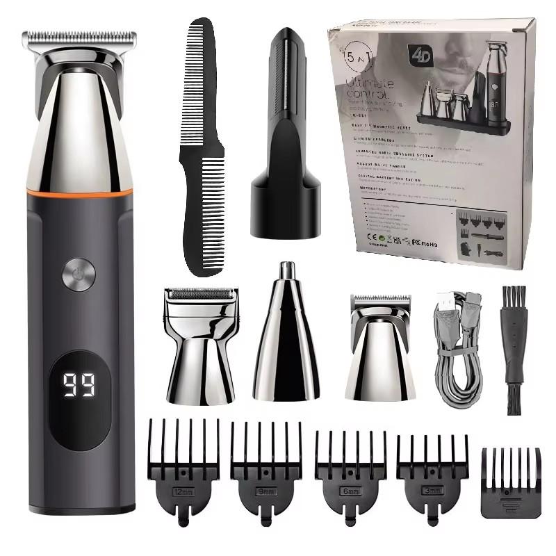 

Универсальный набор для ухода за волосами, триммер для бороды для мужчин, перезаряжаемая электробритва, триммер для тела, водостойкий триммер для бровей, носа, ушей