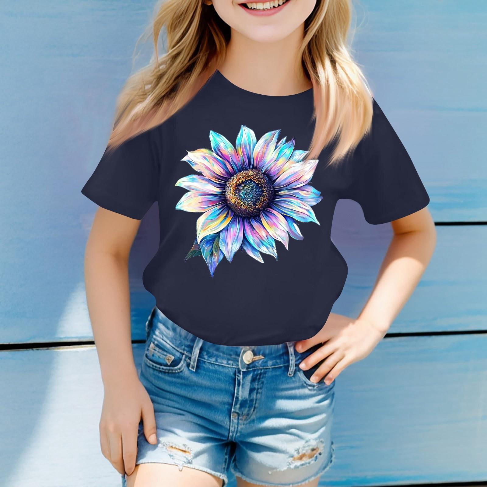 

Футболки для малышей, девочек и мальчиков, детские футболки с короткими рукавами и принтом для мальчиков и девочек 140 тёмно-синий