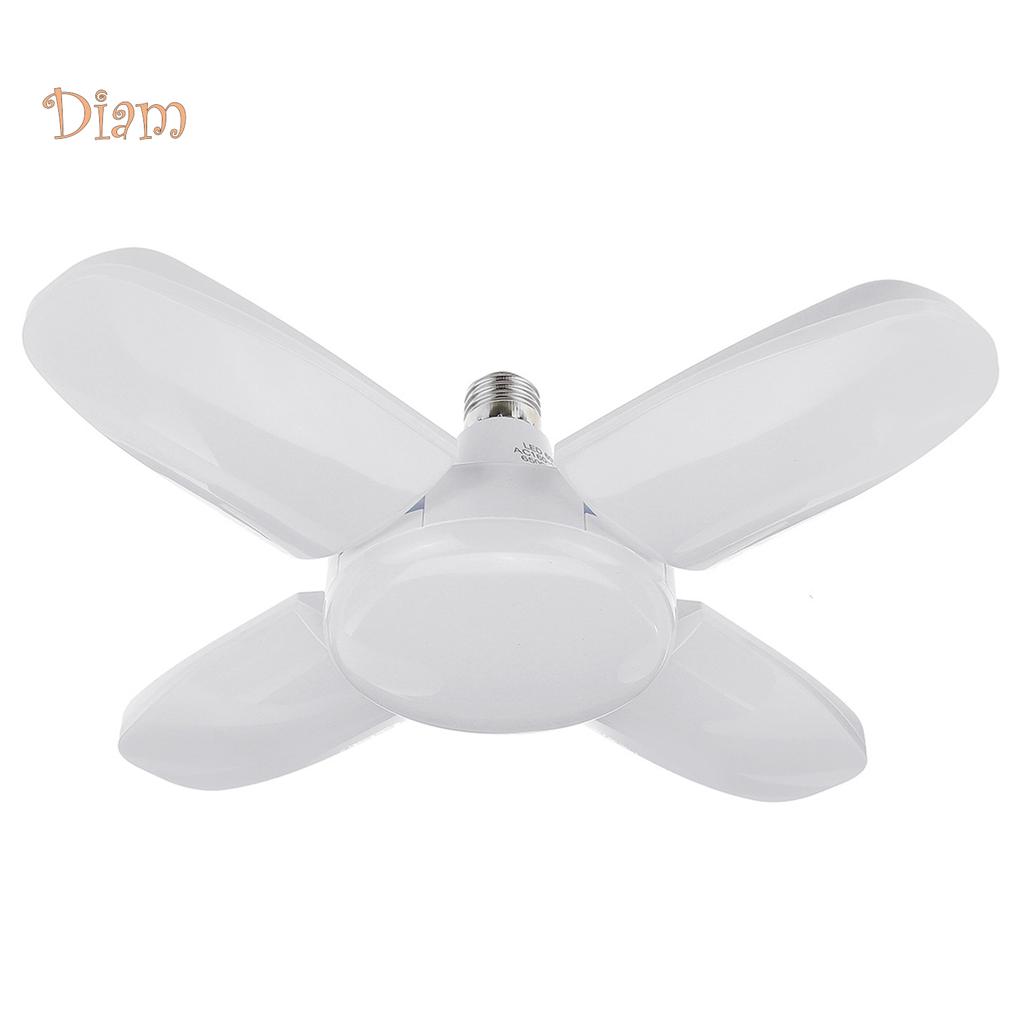 TDStore Foldable Garage Light Three-Leaf Fan Blade LED Bulb Adjustable Ceiling Lamp