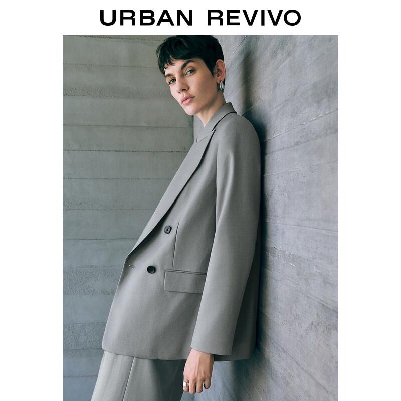 UR 2025 Autumn Women's Double-Breasted Blazer