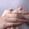 Fashion Versatile Sweet Copper Micro-inlaid Ring Light Luxury High-end Color Five-petal Flower Femininity Index Finger Ring