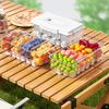 New Refrigerator Fresh-Keeping Box Divided Snack Organizer Box Leakproof Food Organizer Tray With Lids Airtight And Handle