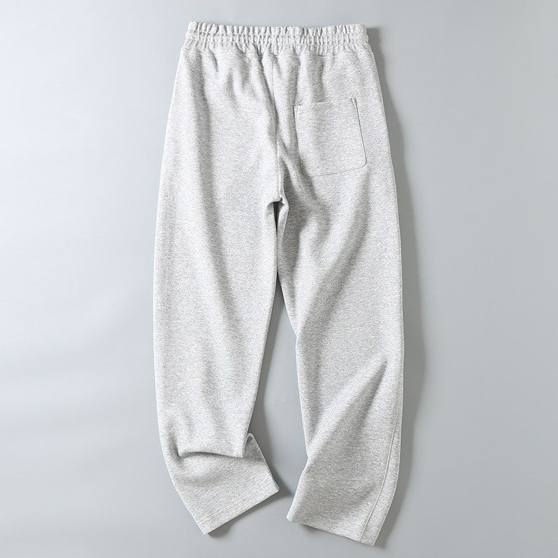 Men's Autumn Elastic Waist Drawstring Straight-Leg Sweatpants, Solid Color Versatile Sports Casual Pants for Export