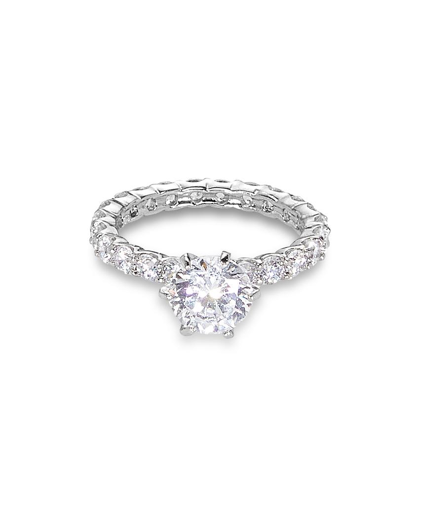 Raindrop Jewelry 2.5Mm Round Solitaire Set Rings