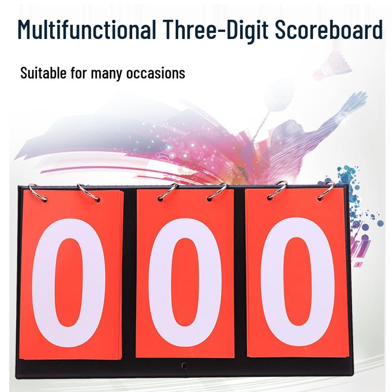 Three-Digit Double-Sided Flip Scoreboard for Basketball and Football Matches