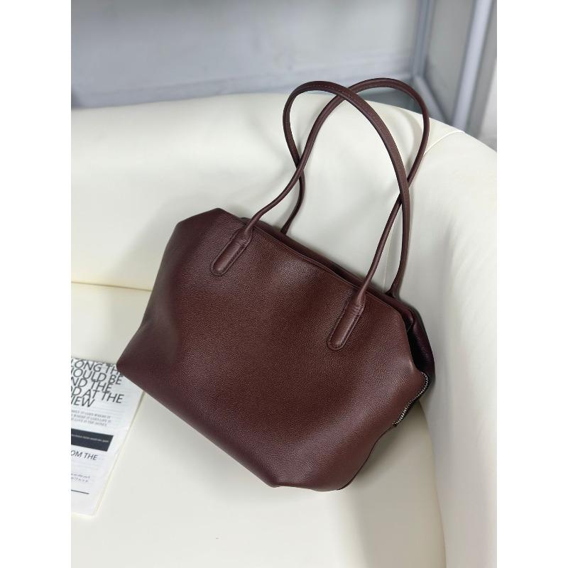 Bolso de mano henri de piel de vaca con textura de neumático ultraligero La * fila nuevo bolso de cuero para mujer de gran capacidad para el hombro de uso diario