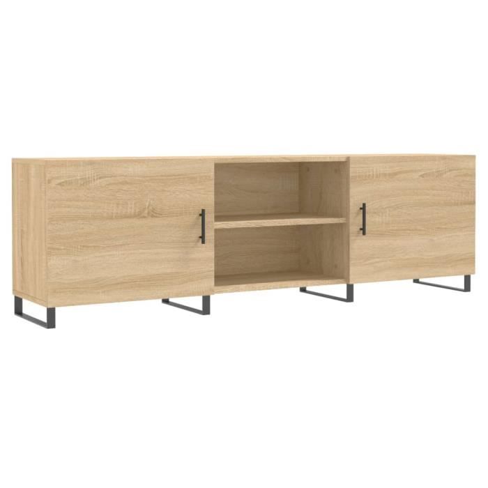 VidaXL Meuble TV chêne sonoma 150x30x50 cm bois d'ingénierie 829119