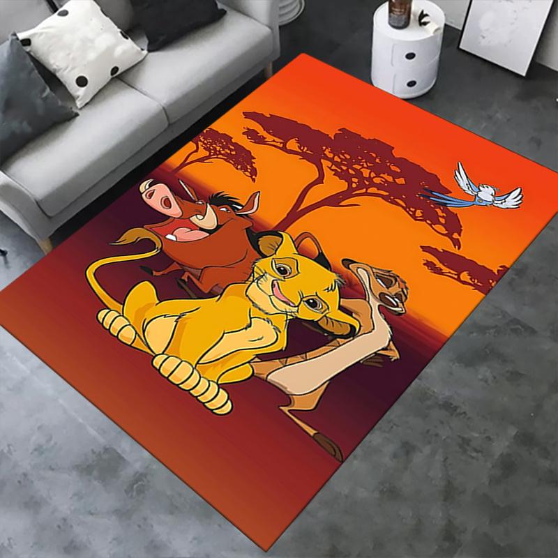 Office Rug Lion King, Safari theme 3D Printed Anti-Slip Rug-Machine Washable for Living Room