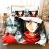 3D Anime Attack On Titan AOT Printed Bed Set Duvet Cover Pillowcase Bedding Set Bed Linen Sheet Quilt Cover Full Queen King Size