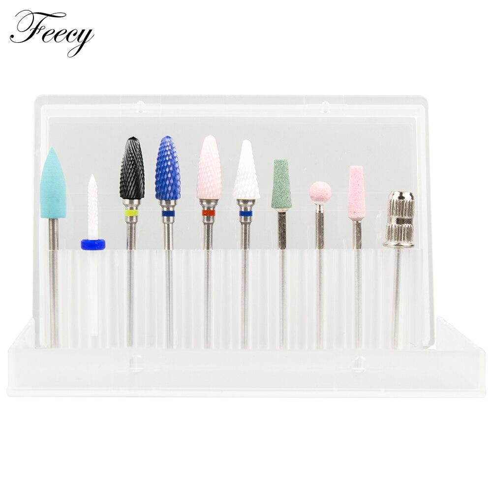

Набор фрез для ногтей, 10 шт. сверл для ногтей, для электрической дрели, машины для ногтей FEFE China
