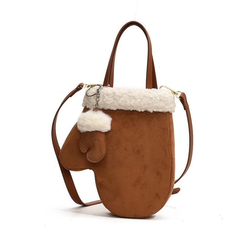 Ins Style Hot Girl Cross-body Bag Female Niche Design Bucket Portable Square Creative Plush