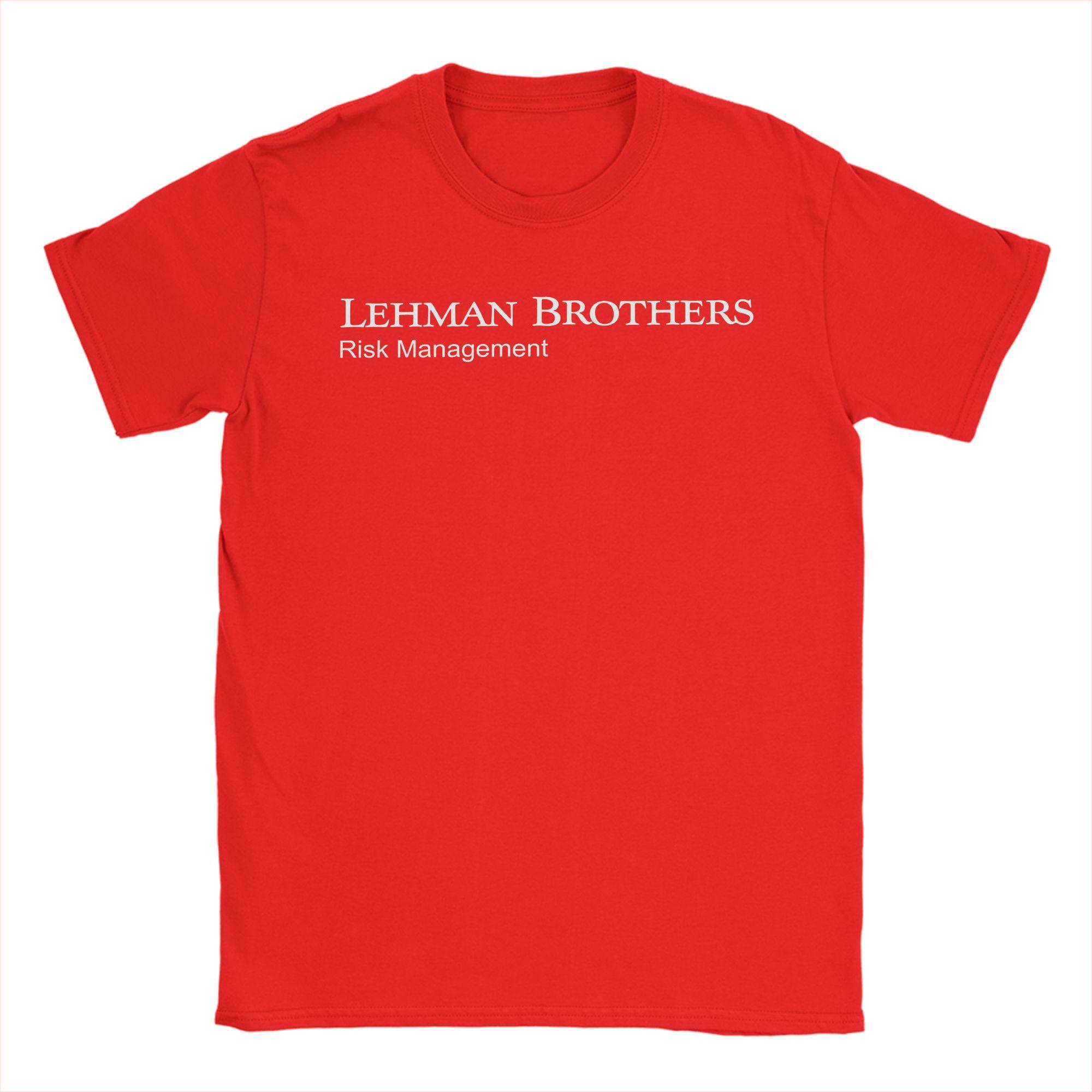 

Lehman Brothers Risk Management TShirt Summer T Shirts Men Cotton O Neck Plus Size 5XL Top Tees Short Sleeve Vintage Tops S