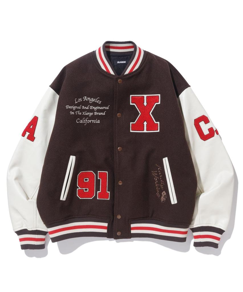Extra Large OG Logo Varsity Brown Jacket, Men's,