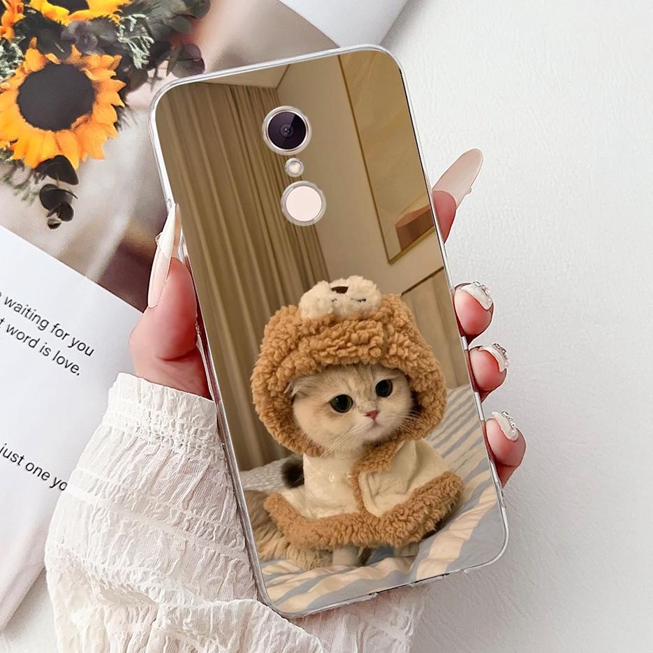 For Xiaomi Redmi 5 Plus Case Cute Cat Lion Painted Cover Soft Silicone Phone Case For Xiaomi Redmi 5 Redmi5 Plus Back Cover Bags