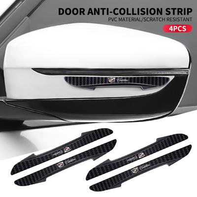 4pcs Car Logo Door Anti-Collision Protective Strip Sticker For Logo Escalade CTS ATS SRX XTS XT5 STS CT5 CT6 BLS XLR