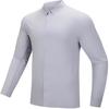 Training Series Sports Casual Simple Solid Color Polo Long Sleeve Shirt Men Shirts Mud-Lime 952517101-1