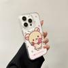 Japanese Cartoon Strawberry R-Rilakkuma Wireless Charging  Case for iPhone 17 Air 16 15 14 13 12 11 Pro Max Acrylic Hard Cover