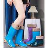 Medium tube tall tube rain shoes women's warm cotton waterproof and non-slip water shoes adult rain boots women's laundry and car wash
