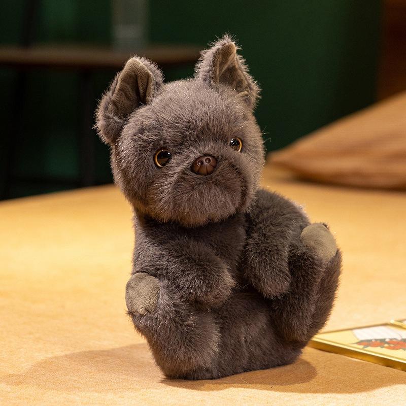 Cute Simulated Sitting Bulldog Doll Plush Toy Puppy Dog Doll Boy Company Soothing Doll