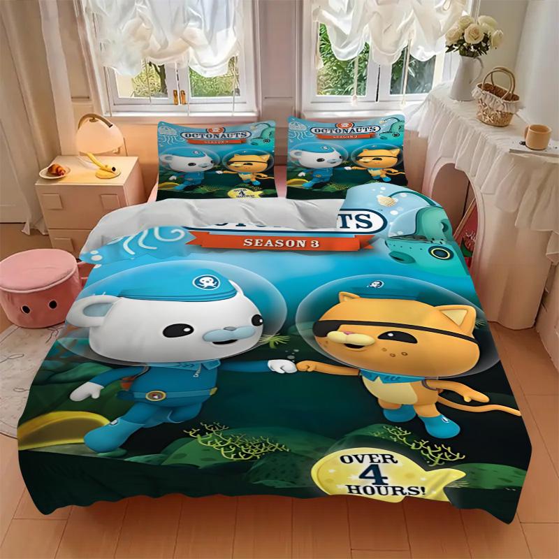 Octonauts Adventure Underwater Print 3Pcs Bedding Setduvet Cover With 2 Bedropillowcase Home Birthday Gift