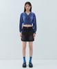 OIOI COLLECTION Comfort Denim Mini Skirt_Black