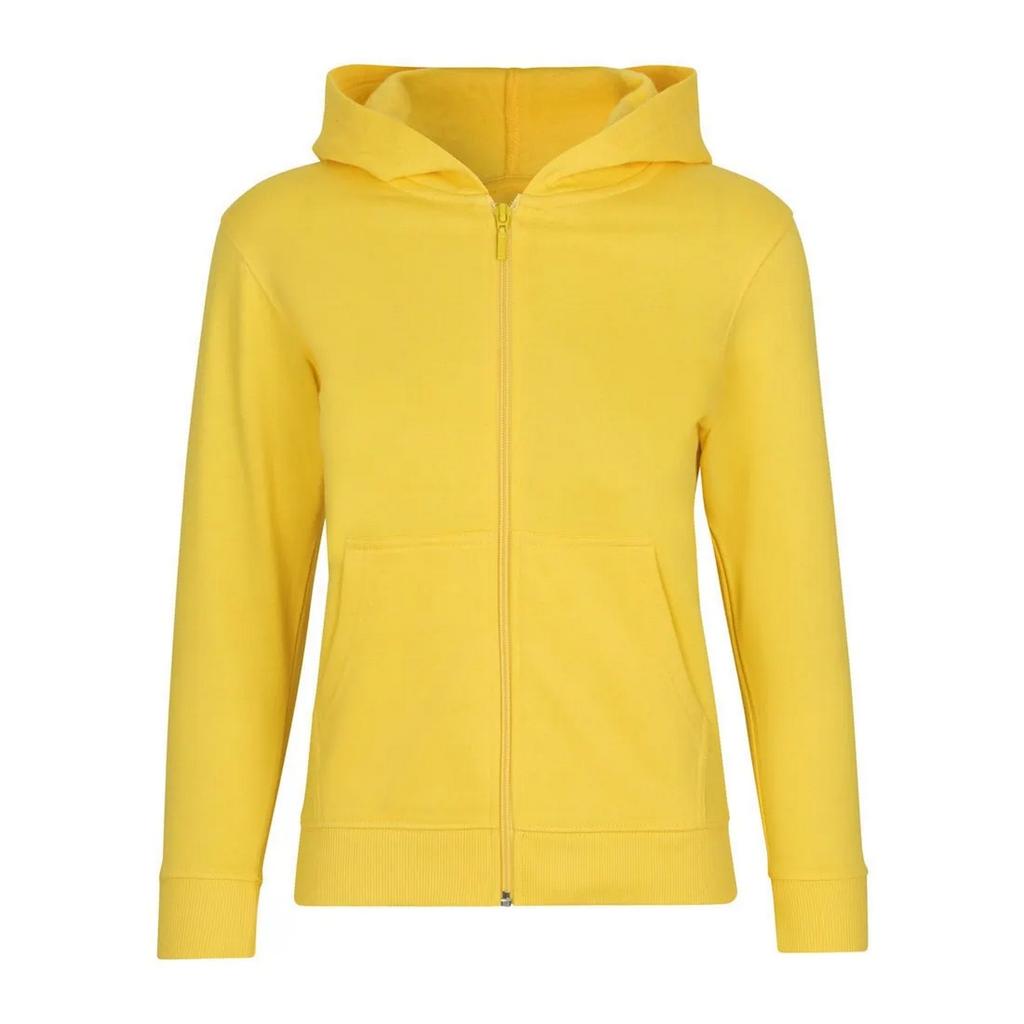Neutral Childrens/Kids Plain Zipped Hoodie