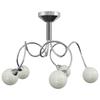 Plafonnier - VIDAXL - 5 abat-jour ronds en verre - Design moderne - Économie d'énergie LED - G9