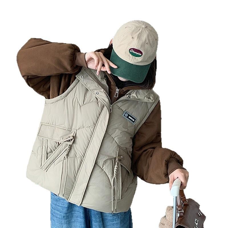 Splicing Fake Two-piece Cotton-padded Clothes Women's Hooded New Foreign-style Versatile Fashionable Women's Thickened Coat